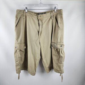 Enyce Sean Combs Shorts Mens 38x13 Tan Vintage Cargo Short